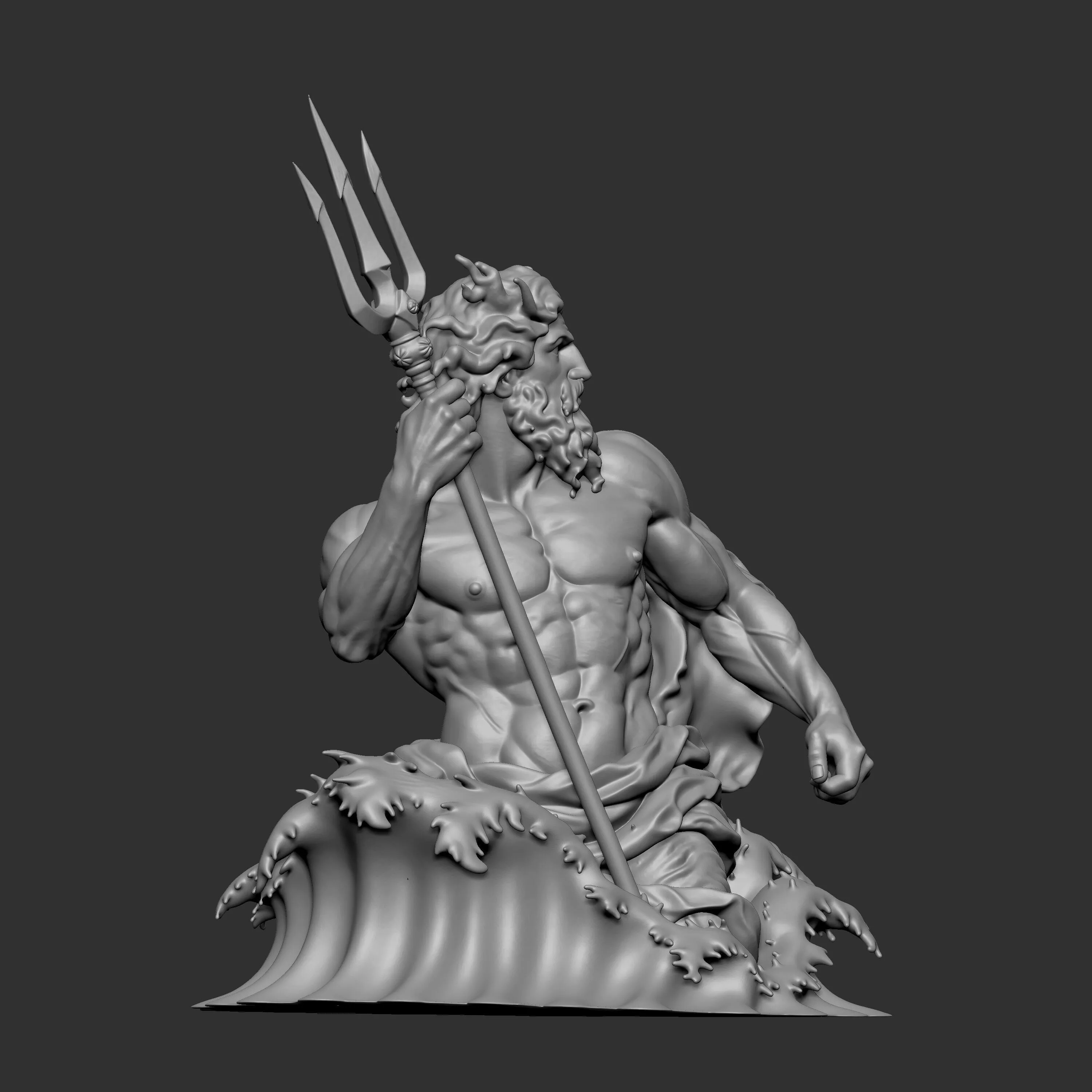 depicting the Greek god Poseidon 3D print model