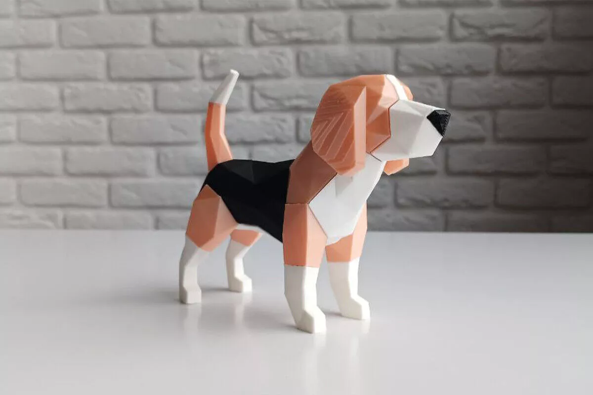 Low Poly Dog Magnetic 3D Puzzle 3D print model