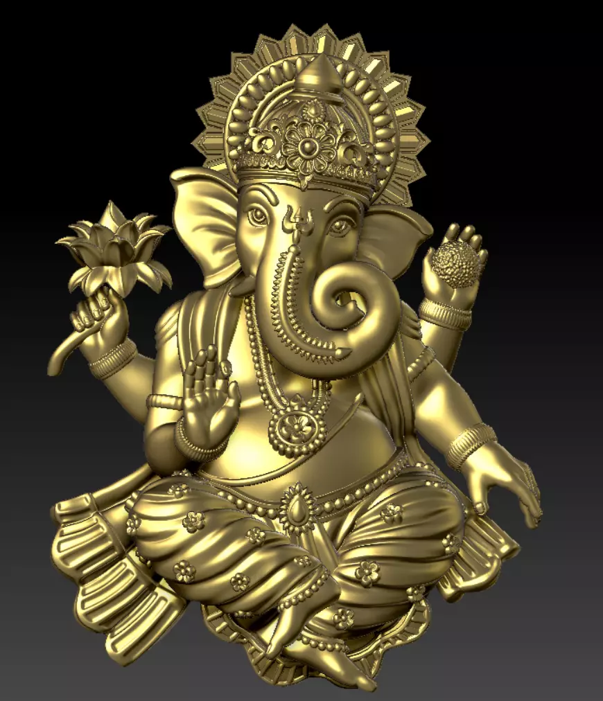 Ganesh Ji Statue 3D Model 3D print model
