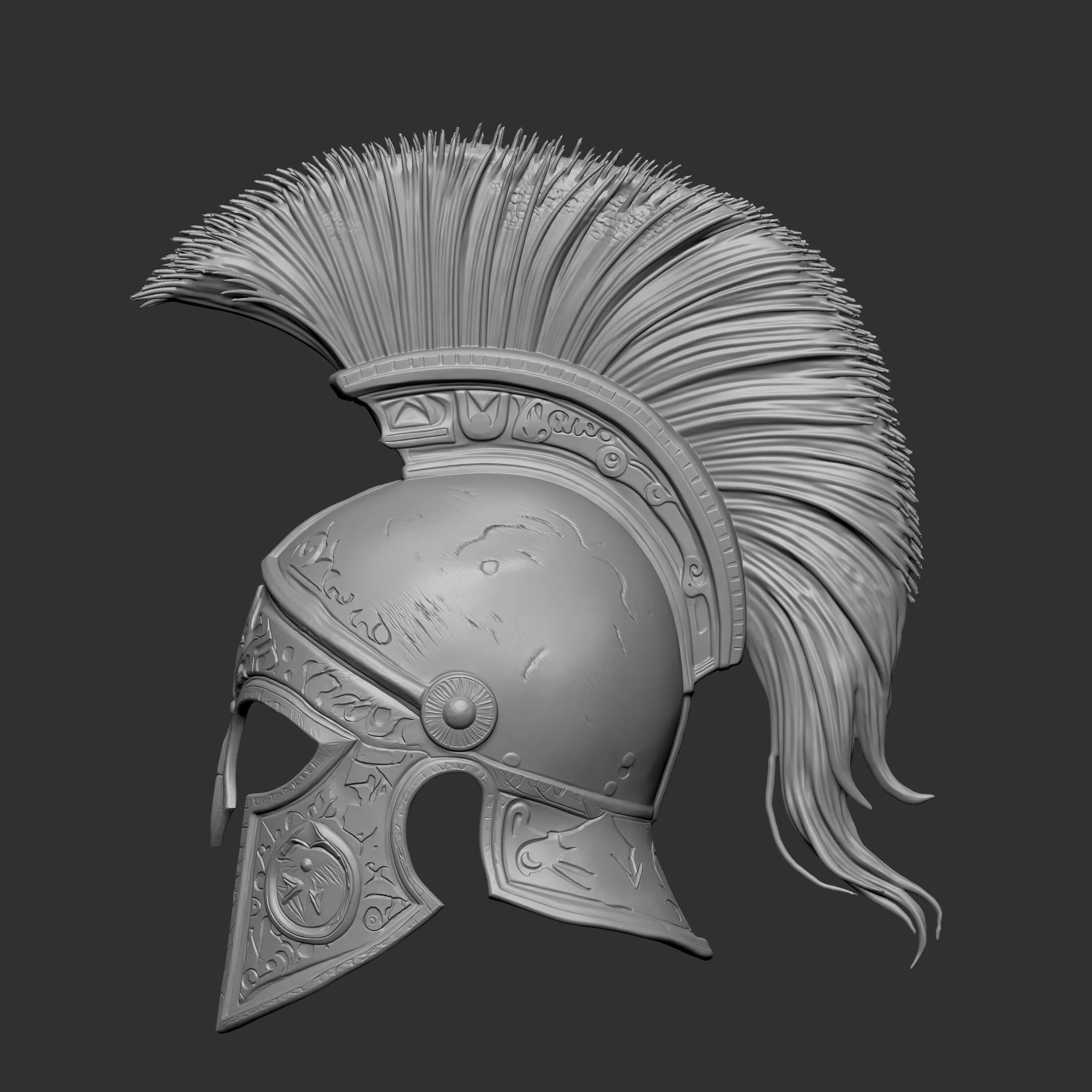 Spartan style helmet 3D print model