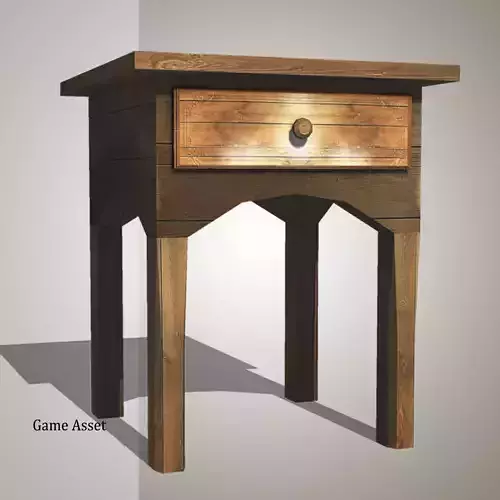 Nightstand bedside table with drawer