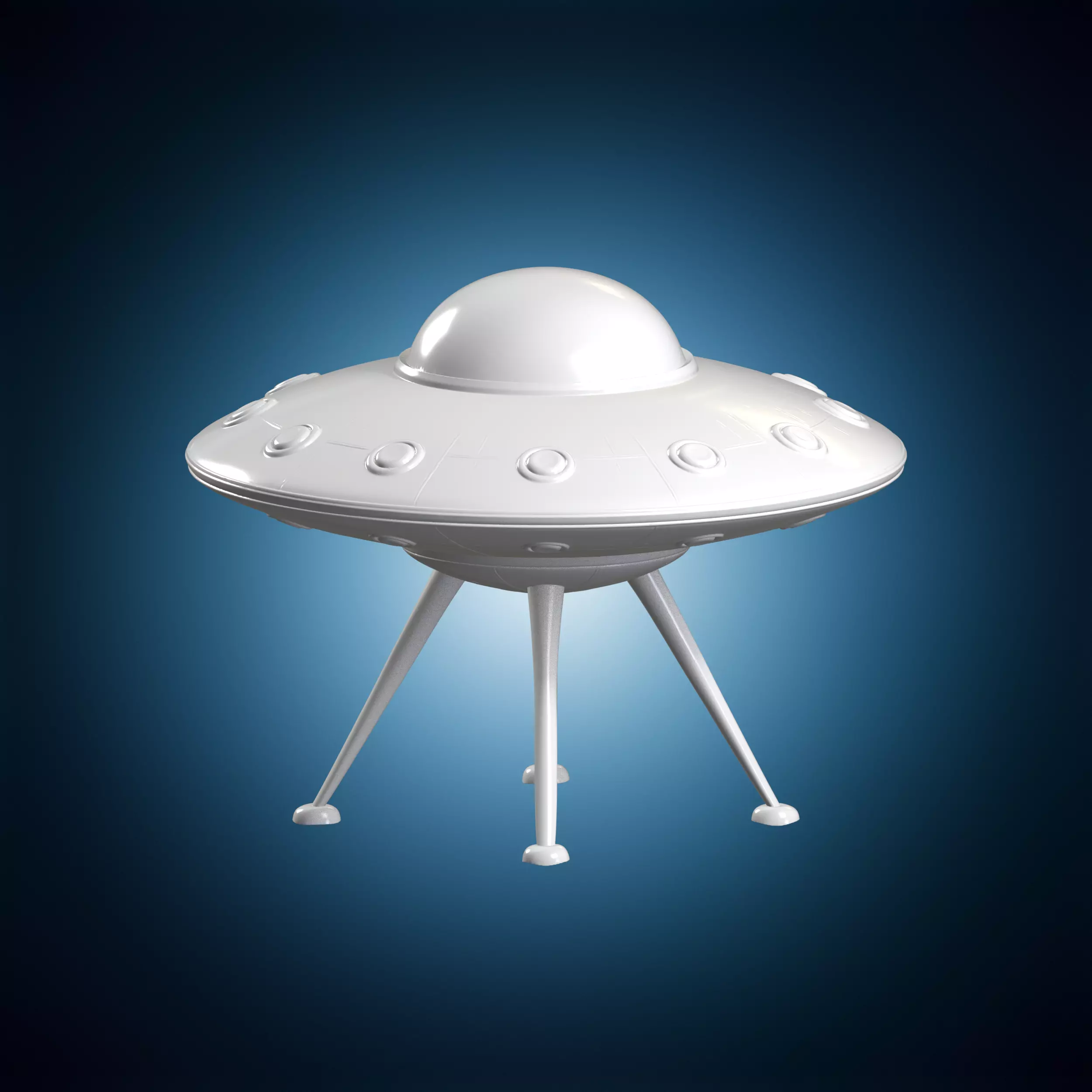 Classic UFO Saucer 3D Print Model 3D print model