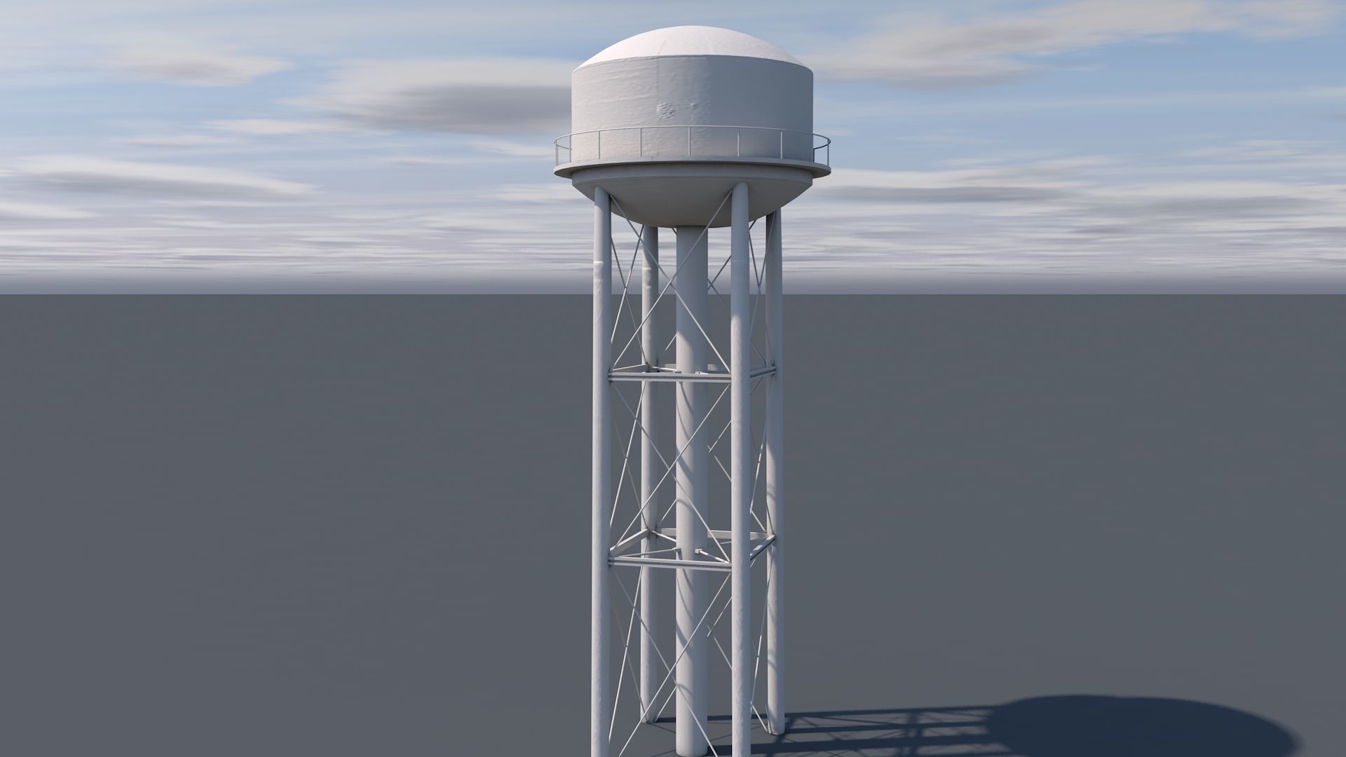 Water Tower 3D model_2