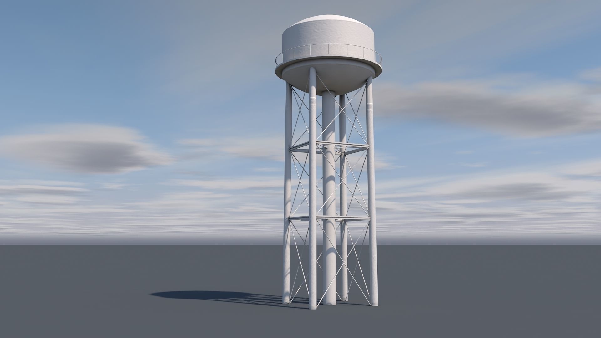 Water Tower 3D model_1