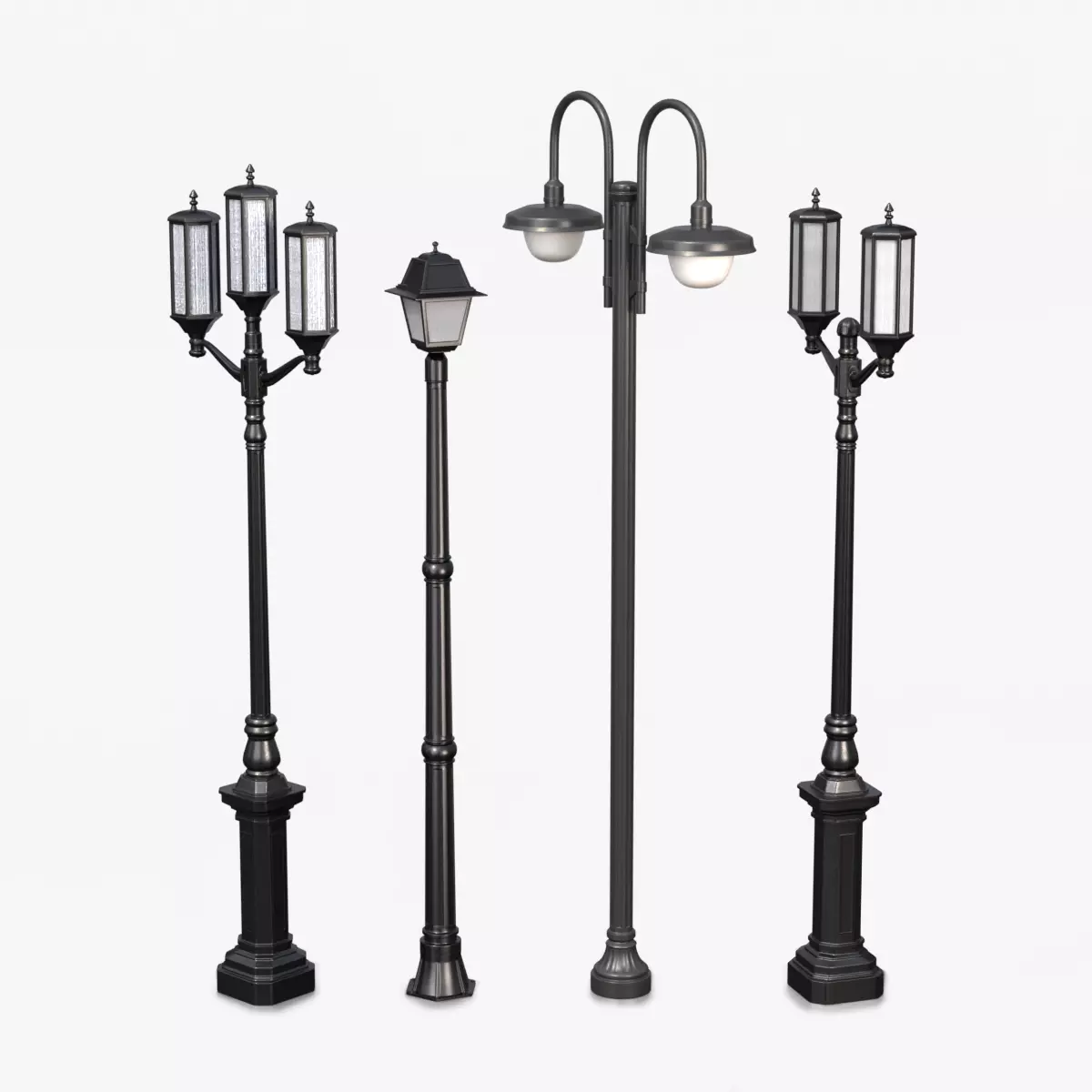 Street Lights - Classical European Quarter Set 3D Model Pack
