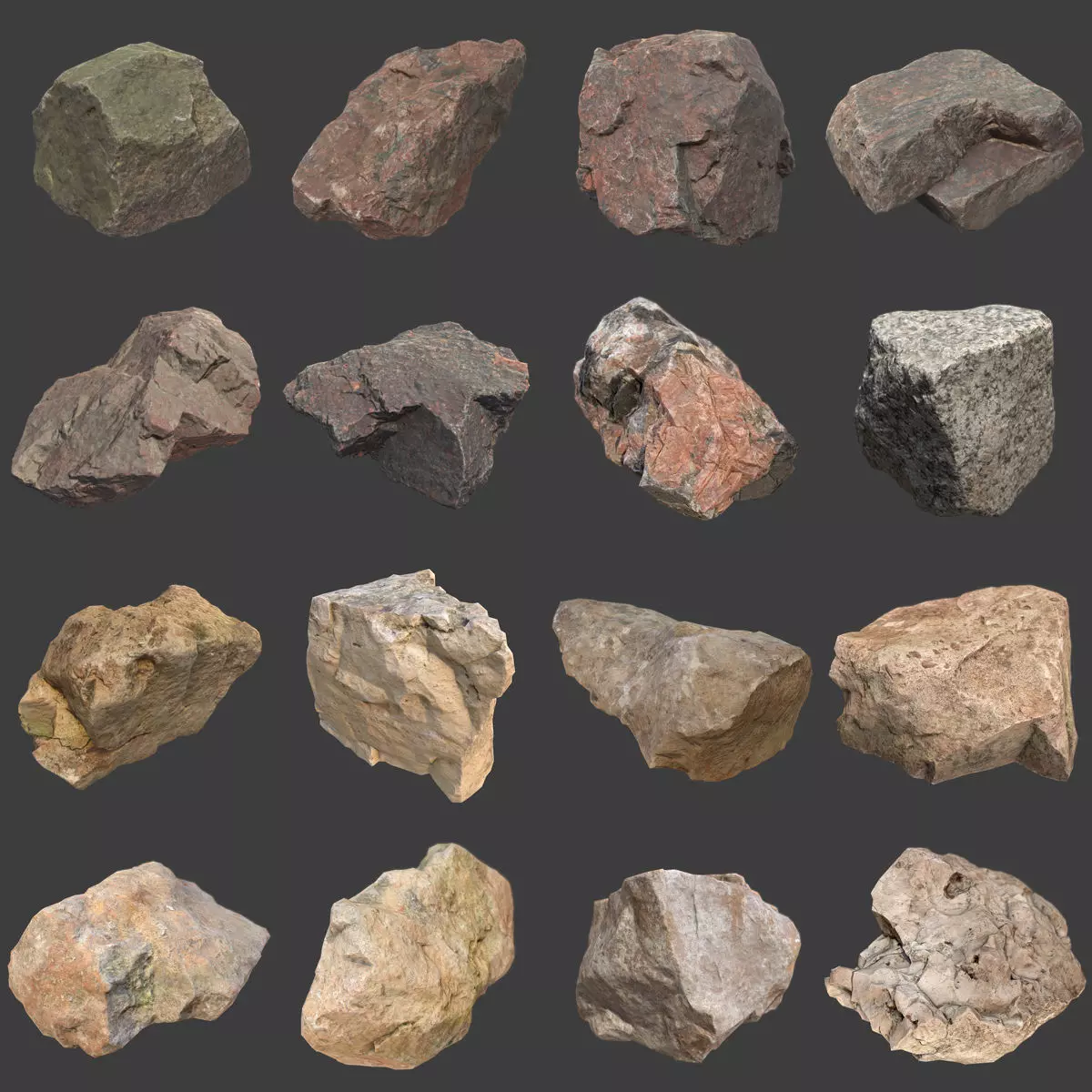 Stones Pack Volume 7 Low-poly 3D model_0