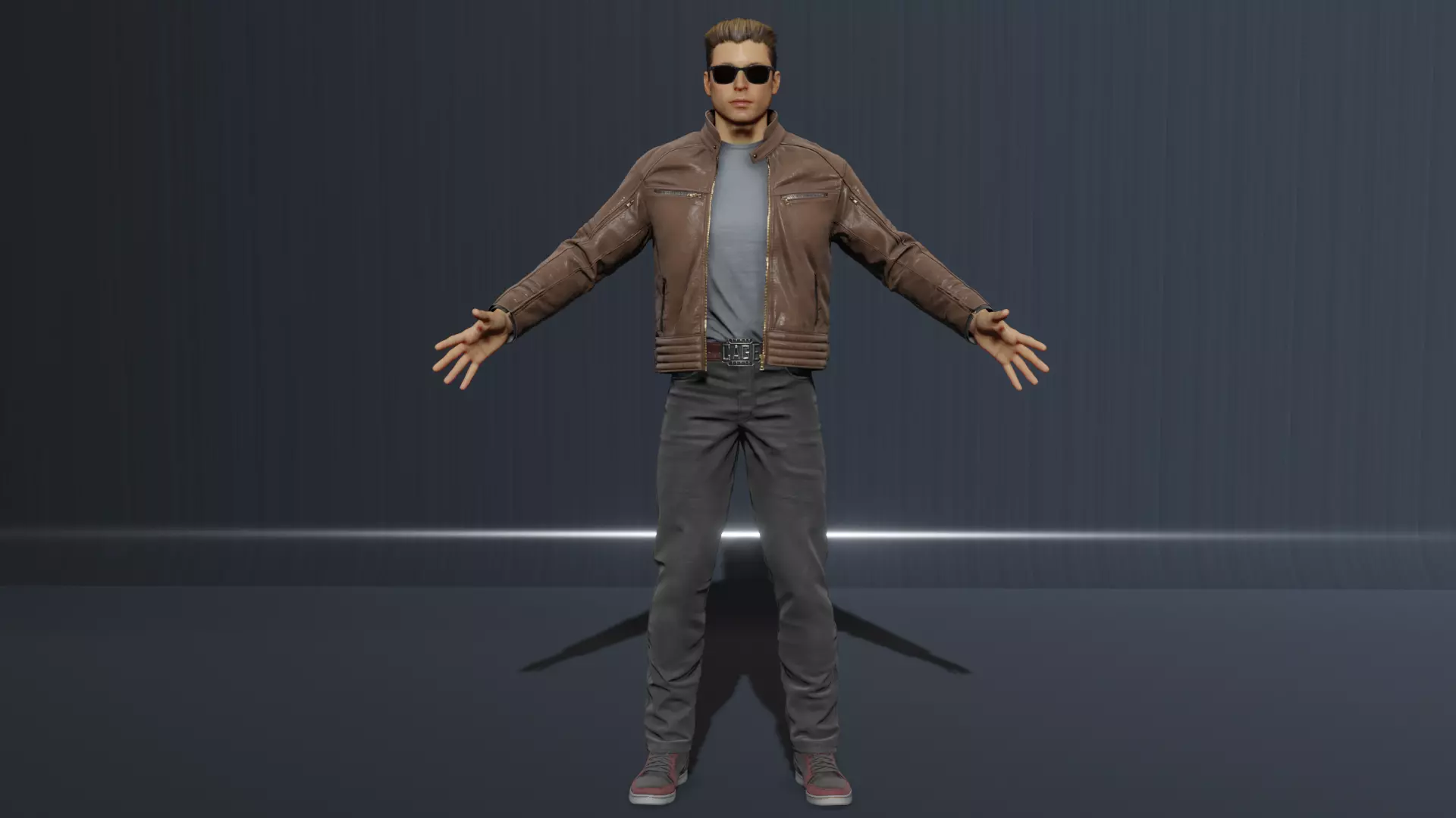 Johnny Cage Low-poly 3D model