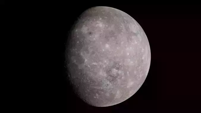 Mercury 16K Photorealistic Low-poly 3D model