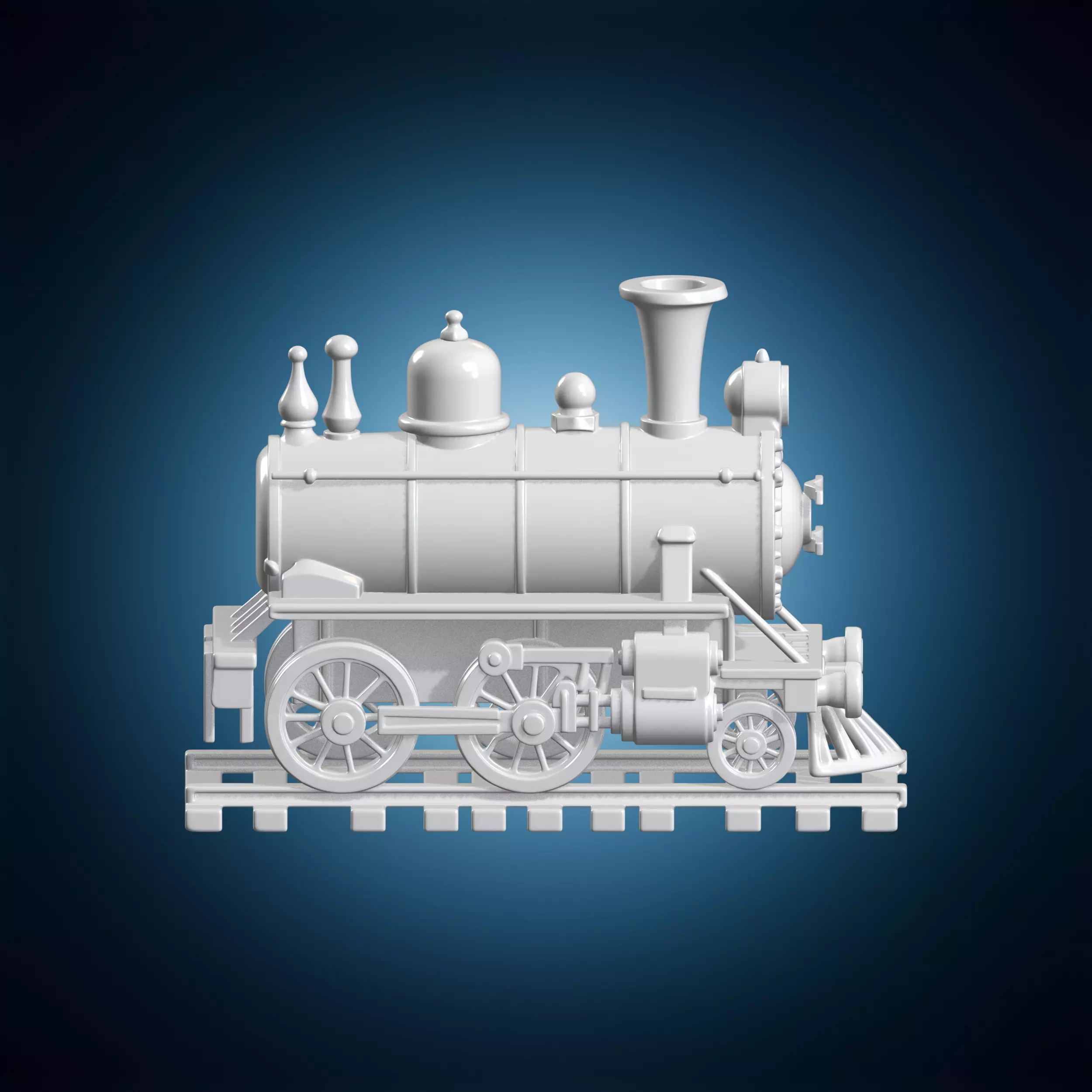 Steam Locomotive 3D Print Model 3D print model