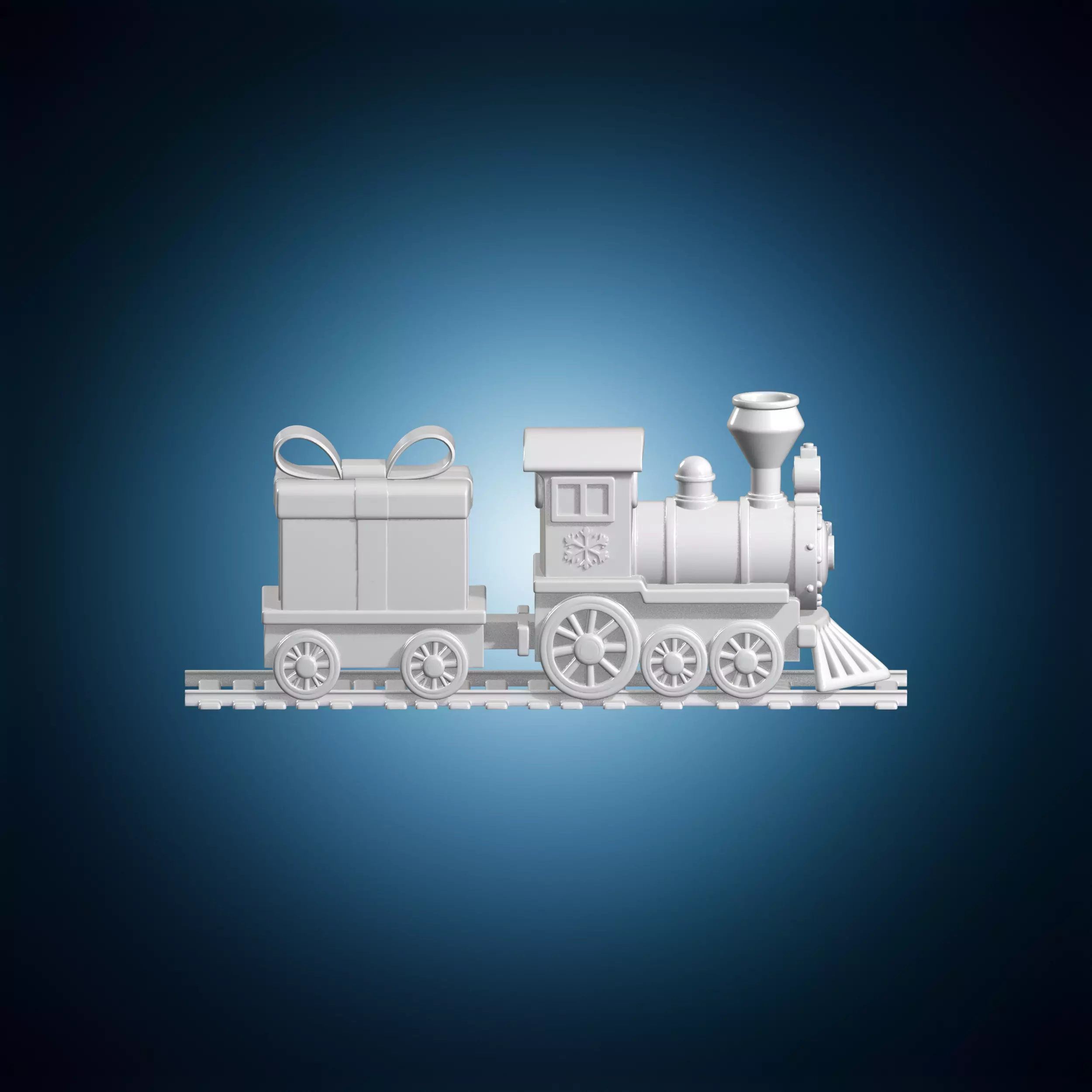 Christmas Train Engine Locomotive 3D Print Model 3D print model