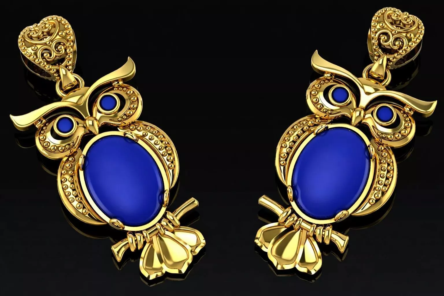 Owl Pendnat Luxury Jewelry 3D print model
