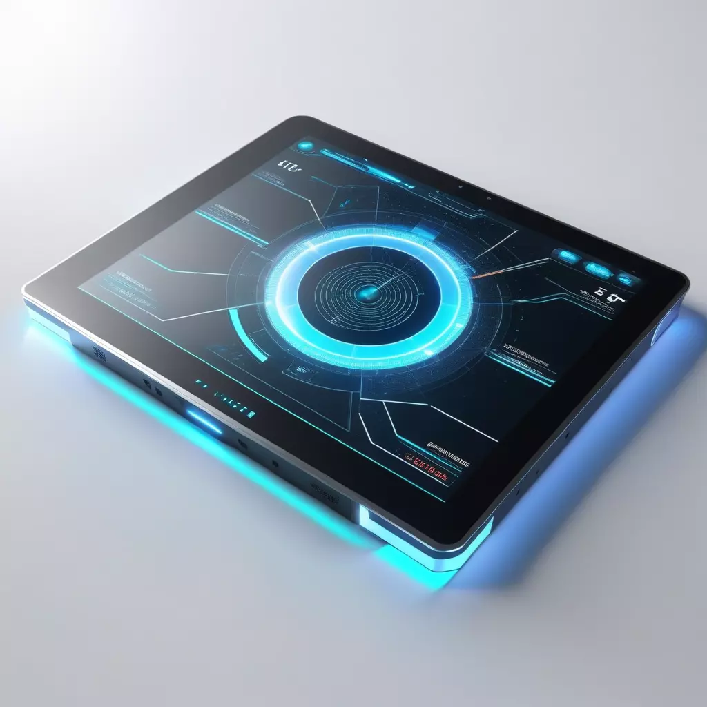 Futuristic Holographic Data Tablet 3D model