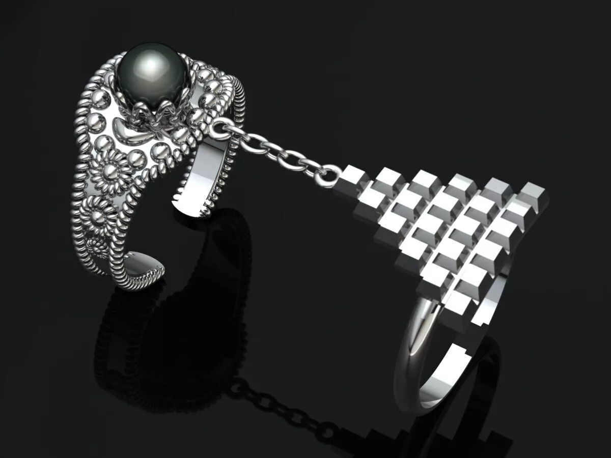 Rings Silver Luxury Jewelry 3D print model