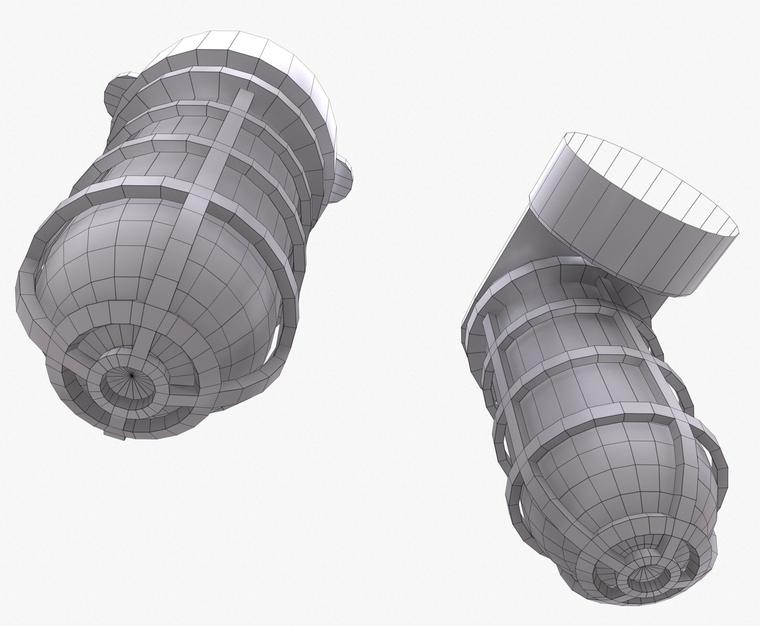 Industrial Cage Light Collection Game Ready PBR Textures Low-poly 3D model_17