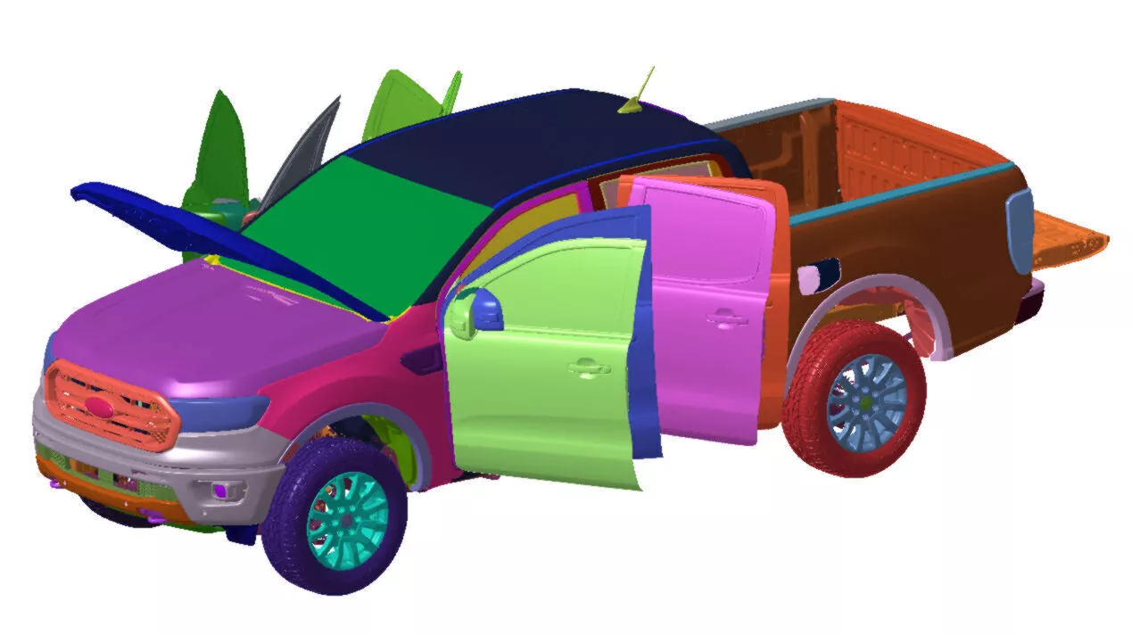 Ranger Supercrew 2019 Vehicle 3d scan model 3D model 3D model
