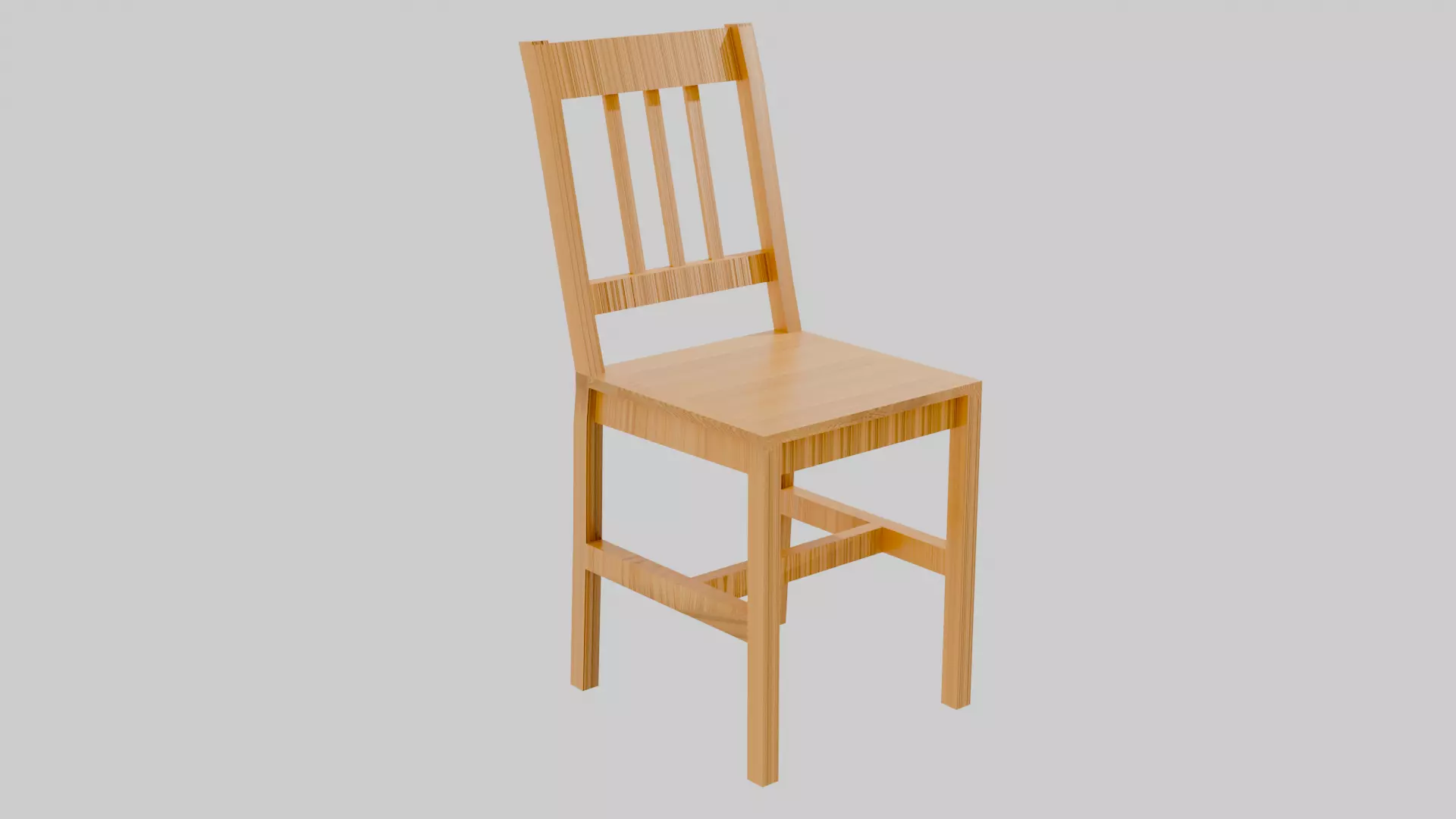 Wood Chair Free low-poly 3D model