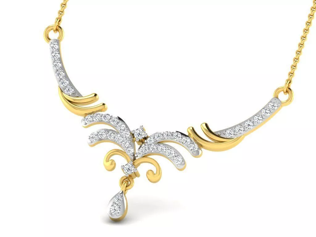 SILVER AND GOLD MANGALSUTRA 3D print model