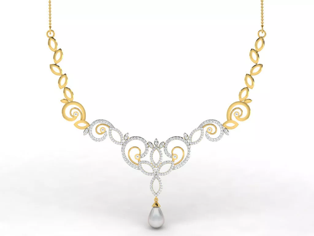 SILVER AND GOLD MANGALSUTRA 3D print model