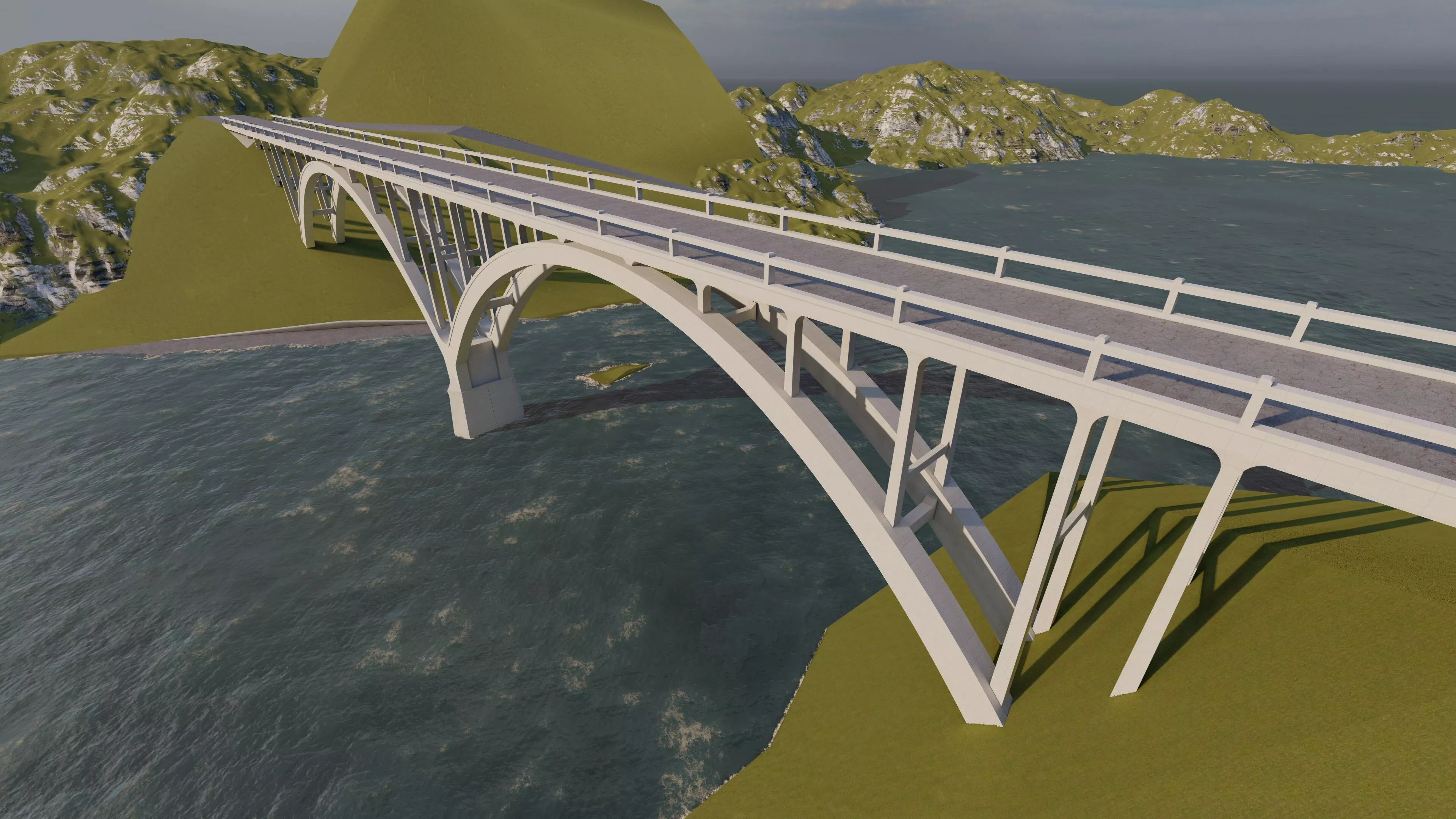 Structural engineering of Metal bridge structure 3D model