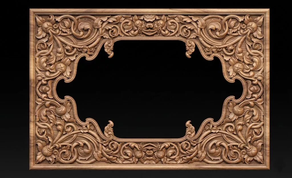 Classic Ornamental Frame Relief 3D print model
