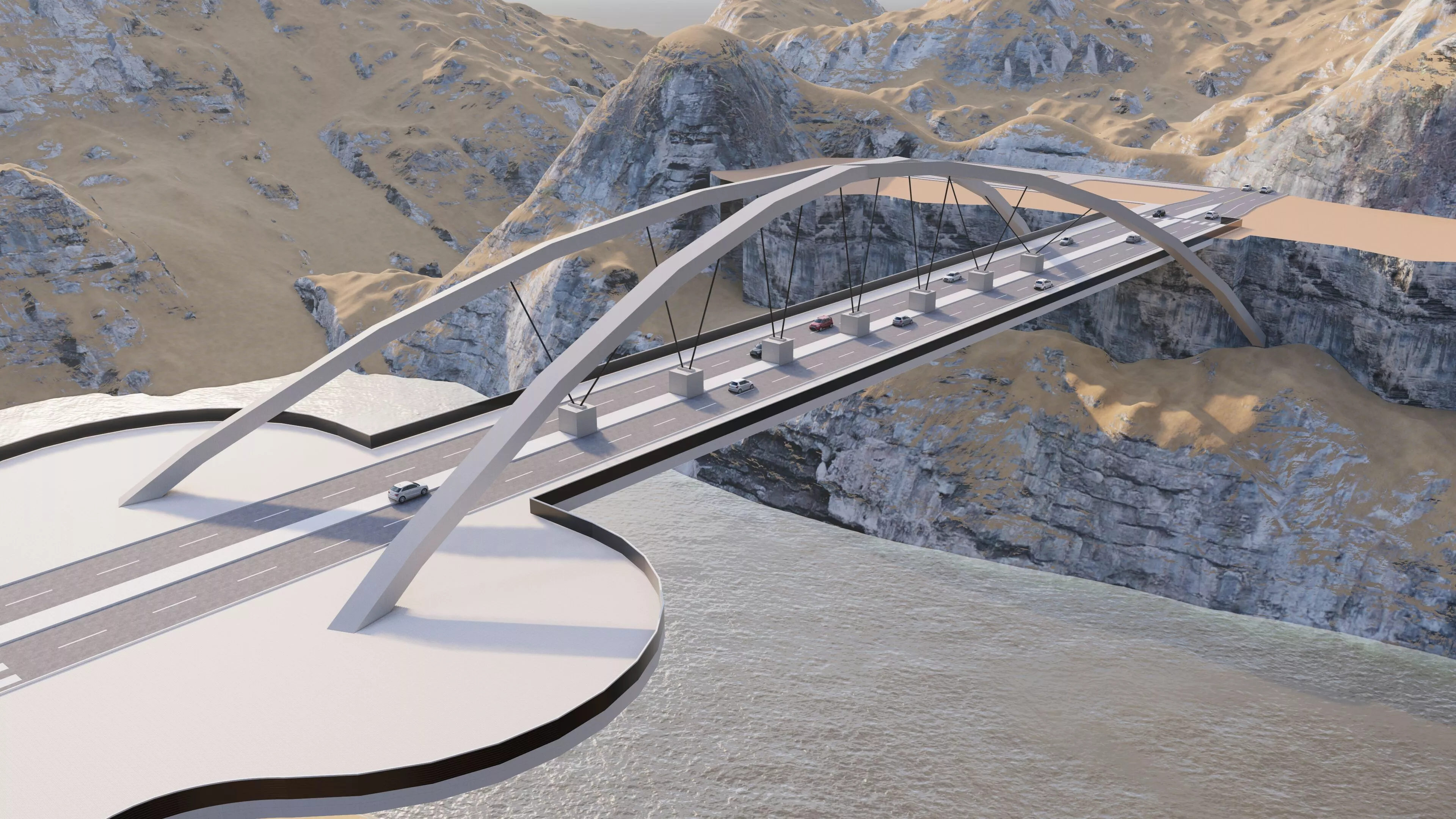 Structural engineering of Metal bridge structure 3D model