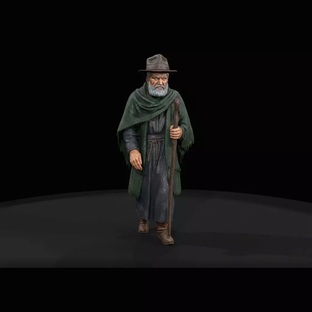 1920S FARMERS Shepherd for Dioramas 3D print model