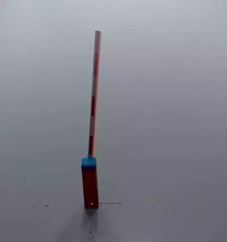 Car Park Barrier 3000mm High-Poly Animated