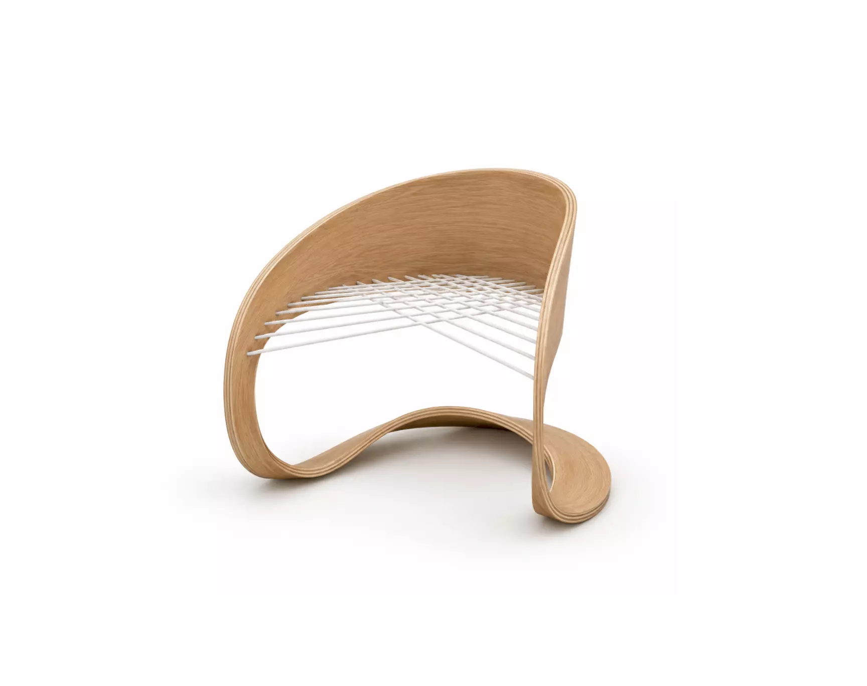 Bent plywood chair 3D model