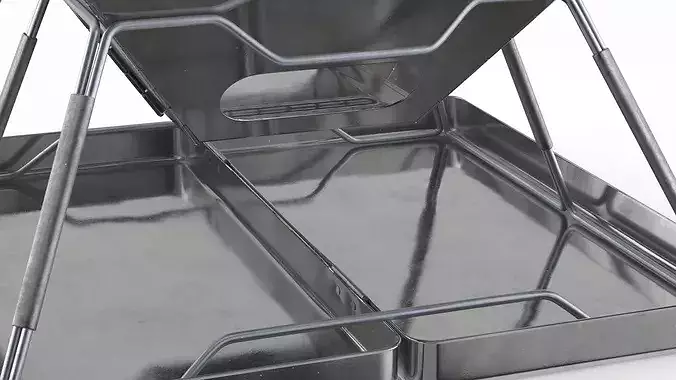 Portable Stainless Steel BBQ Grill 3D model 7