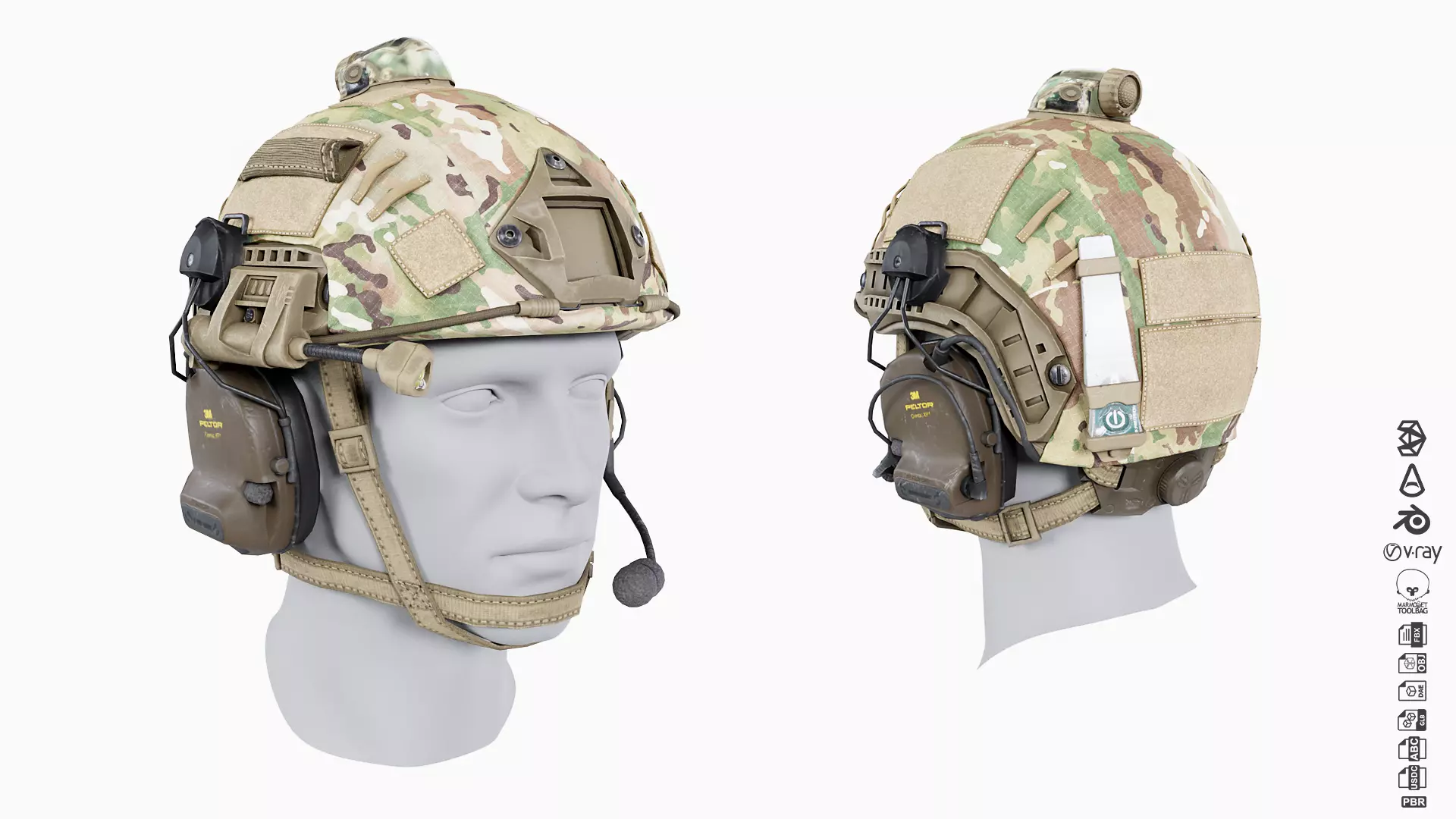 FAST Helmet Low-poly 3D model