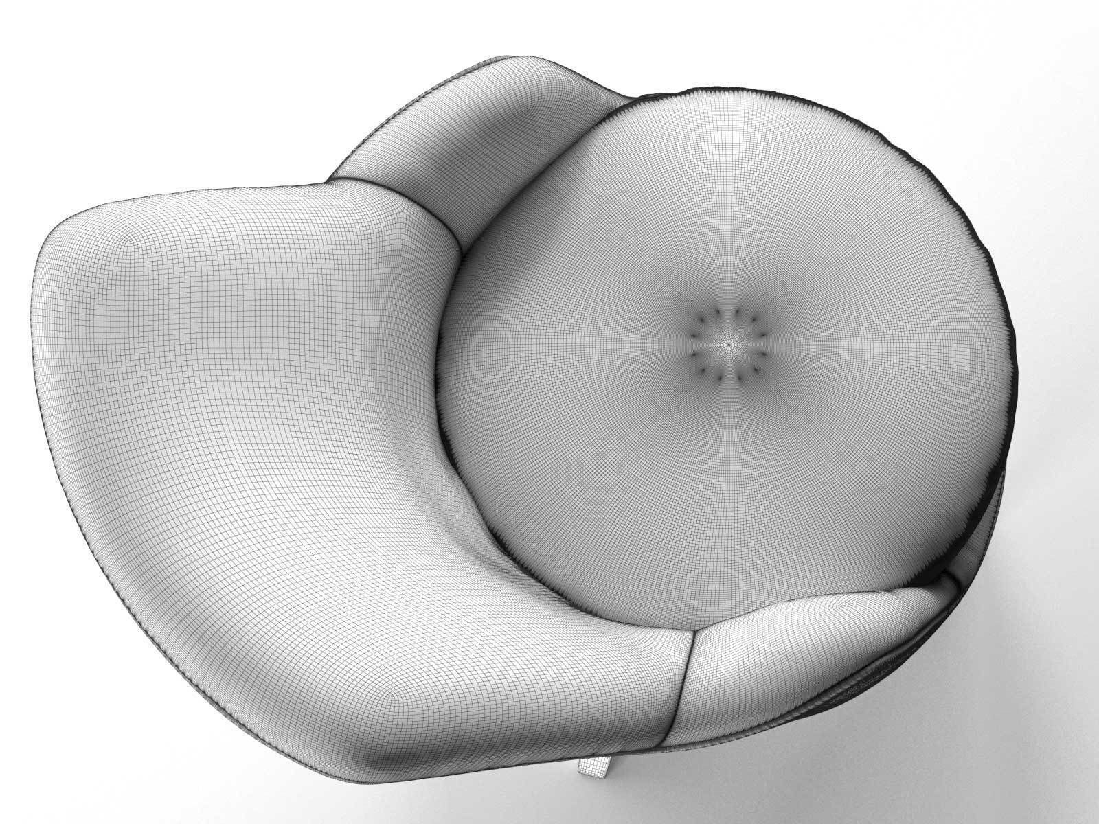 Guscio Soft Armchair 3D model_2