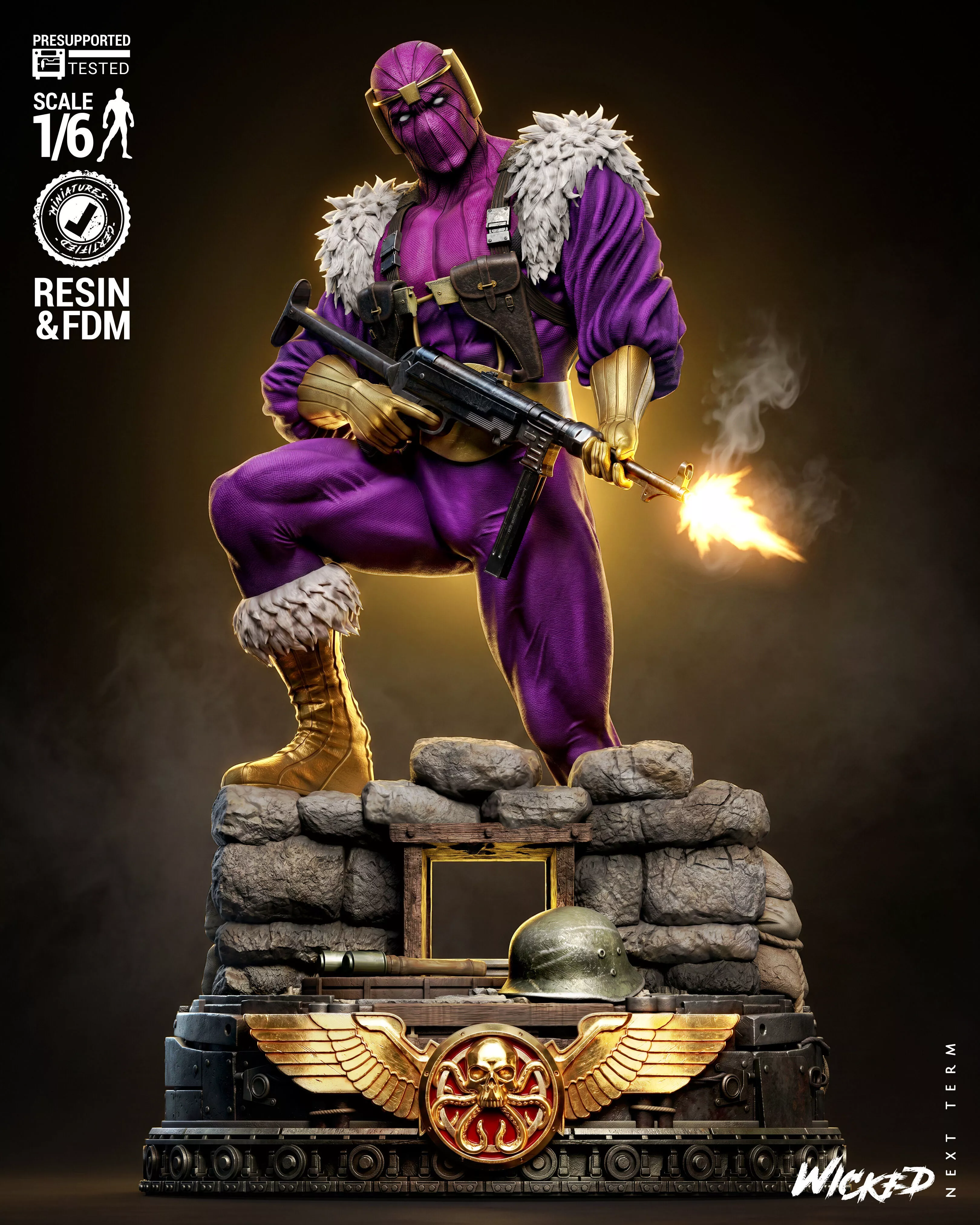 Wicked Marvel Baron Sculpture 3D print model