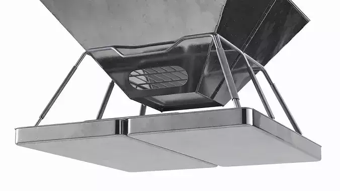 Steel Portable Fire Pit 3D model 5