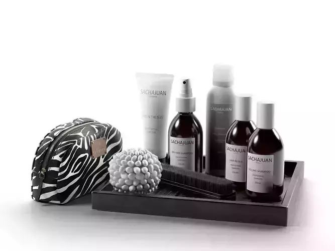 Hair Care Products Clutch Bag and Brush