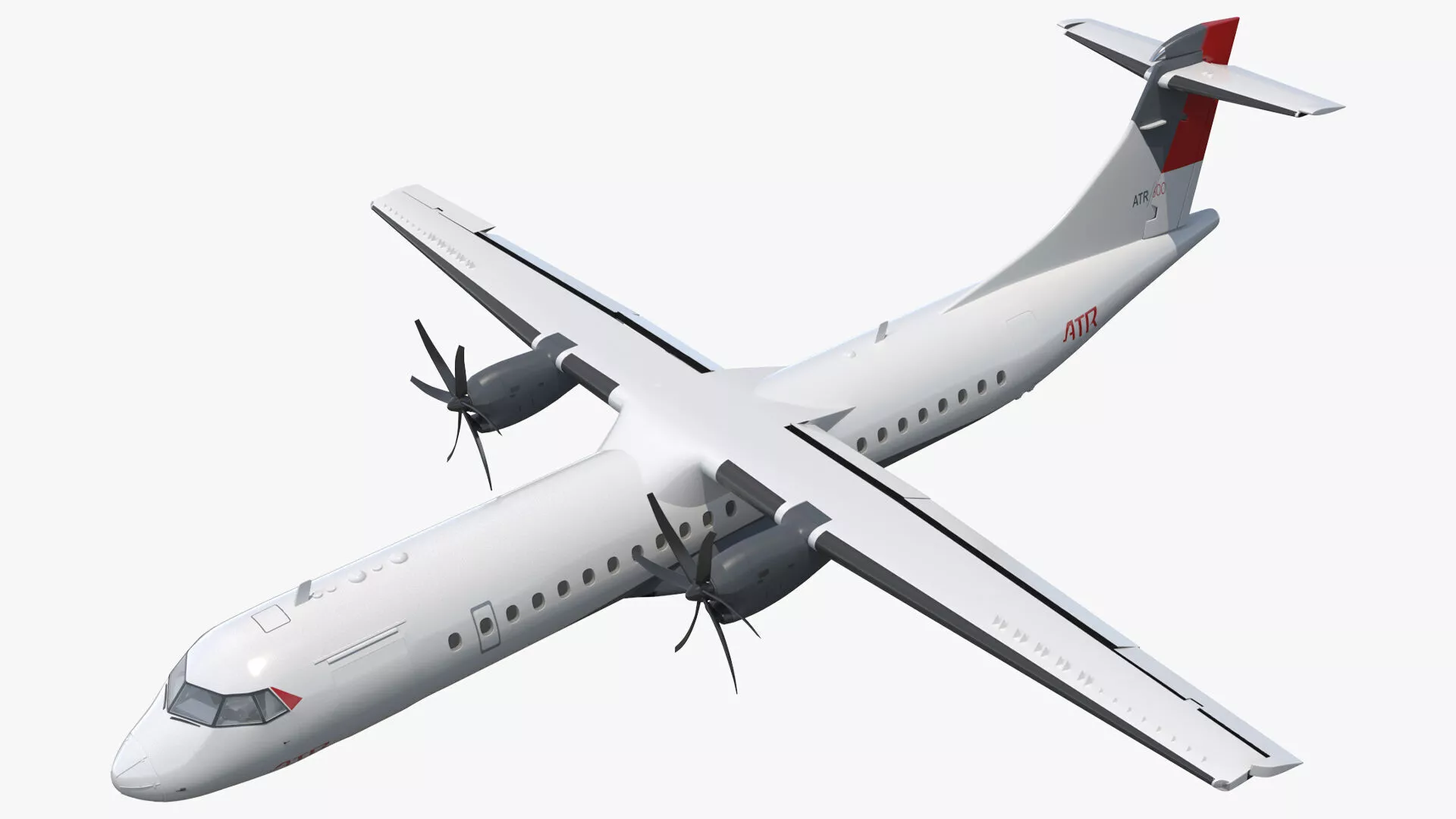 Civilian Transport Aircraft ATR 72-600 Rigged 3D model