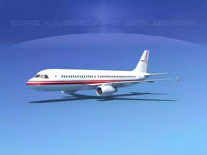 Airbus A320 LP Corporate 3 Low-poly 3D model