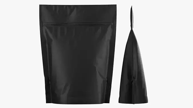 Matte Wide Stand Up Pouch with Zipper Mockup 12