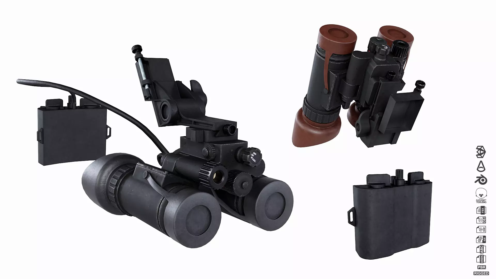 XACT nv33 Night Vision Goggles Low-poly 3D model