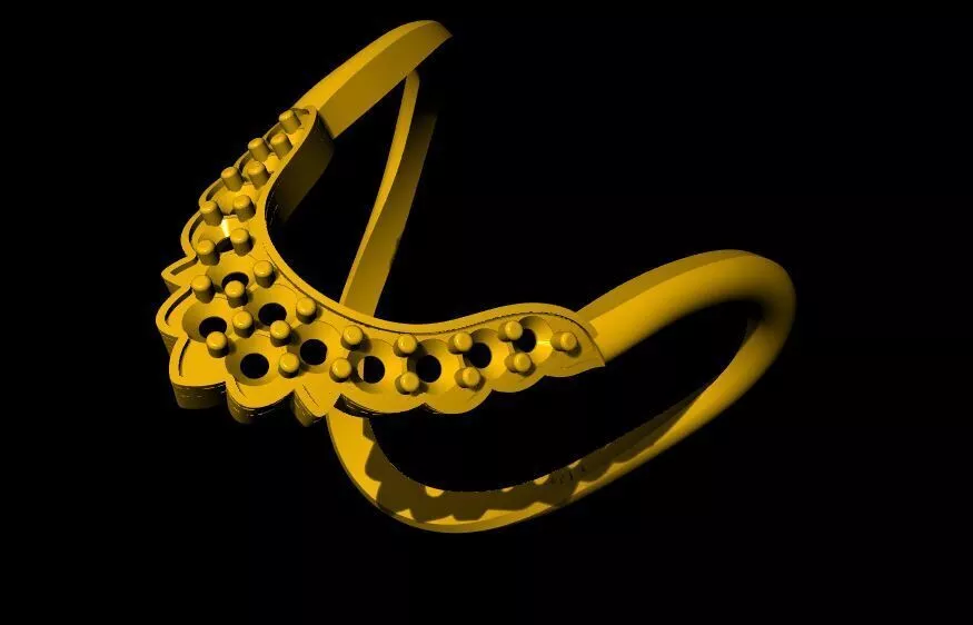 diamond vanki ring 3dm file 3D print model