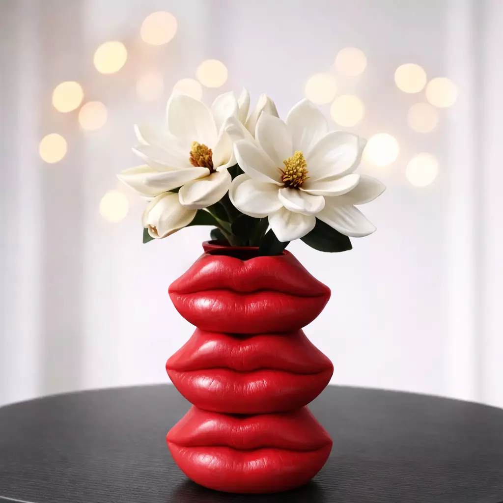 3D Lips Vase 3D print model