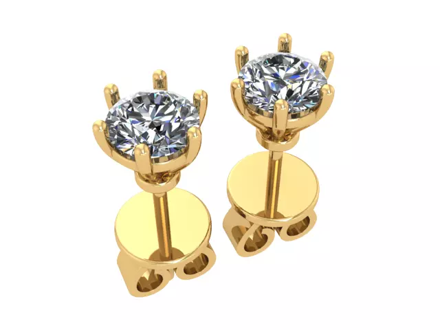 Simple stud earrings ready for production 3D print model