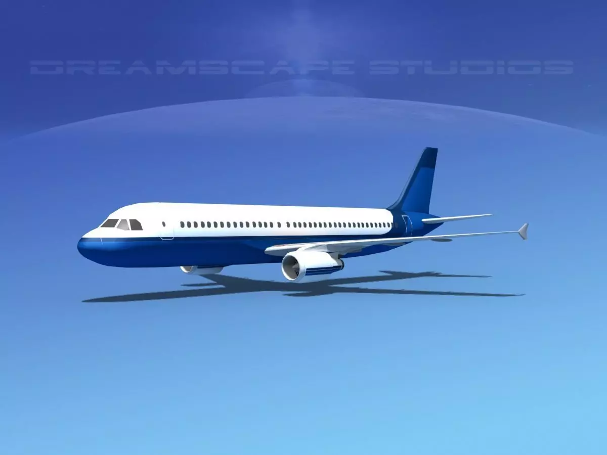 Airbus A320 LP Corporate 7 Low-poly 3D model