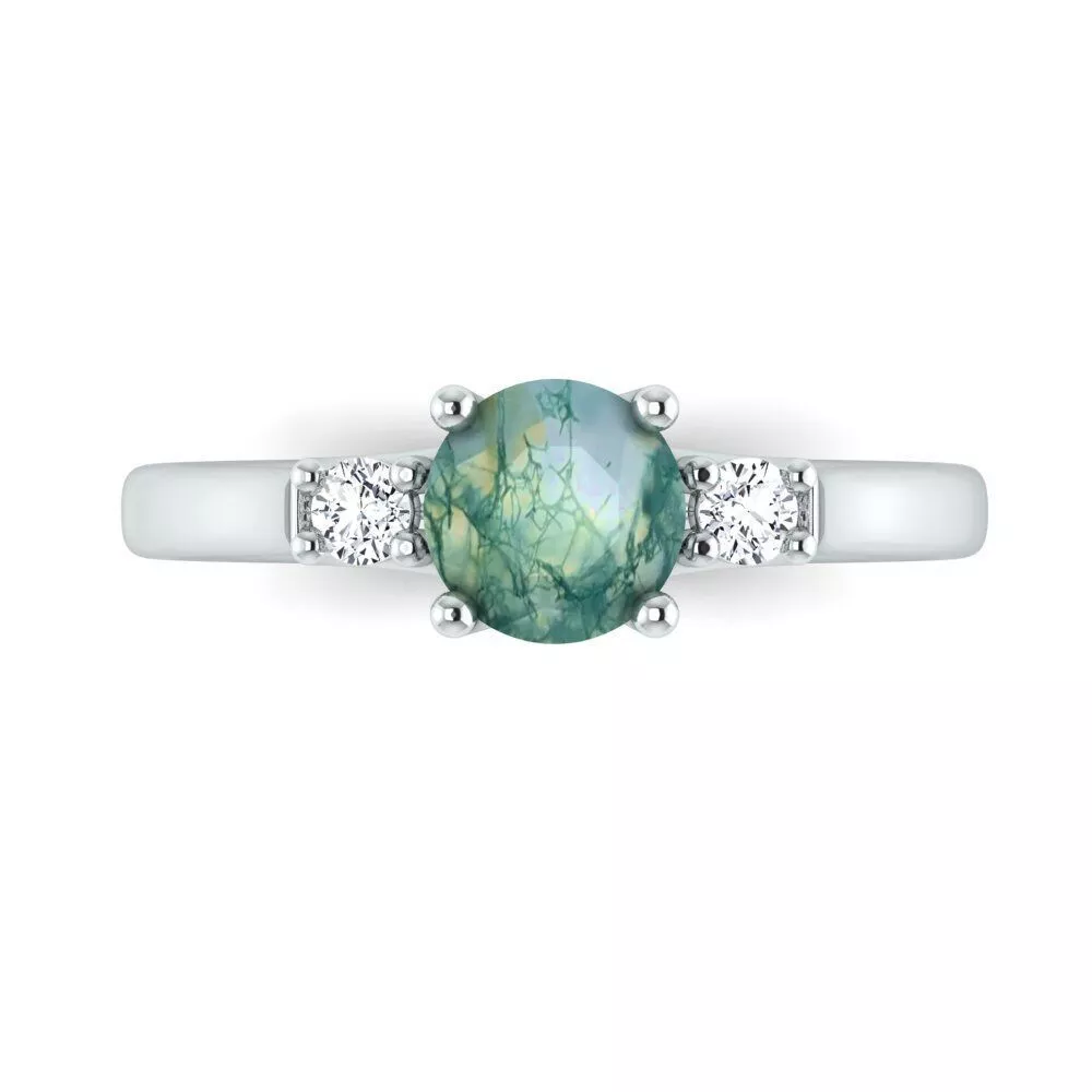 Agate Moss Stone Ring 3DM 3D print model