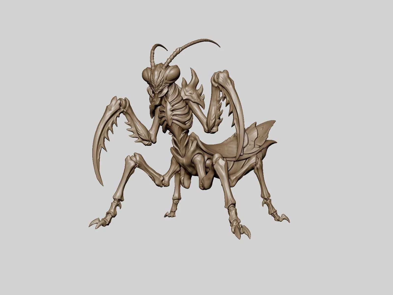 Aether-Forged Void-Mantis - Premium 3D Printable Sci-Fi Boss 3D print model
