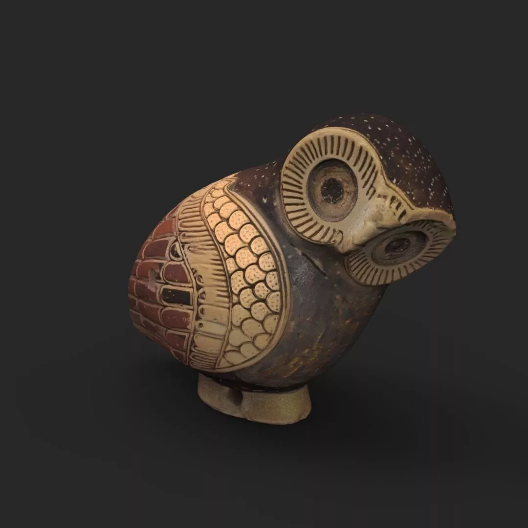 owl aryballos Free 3D print model