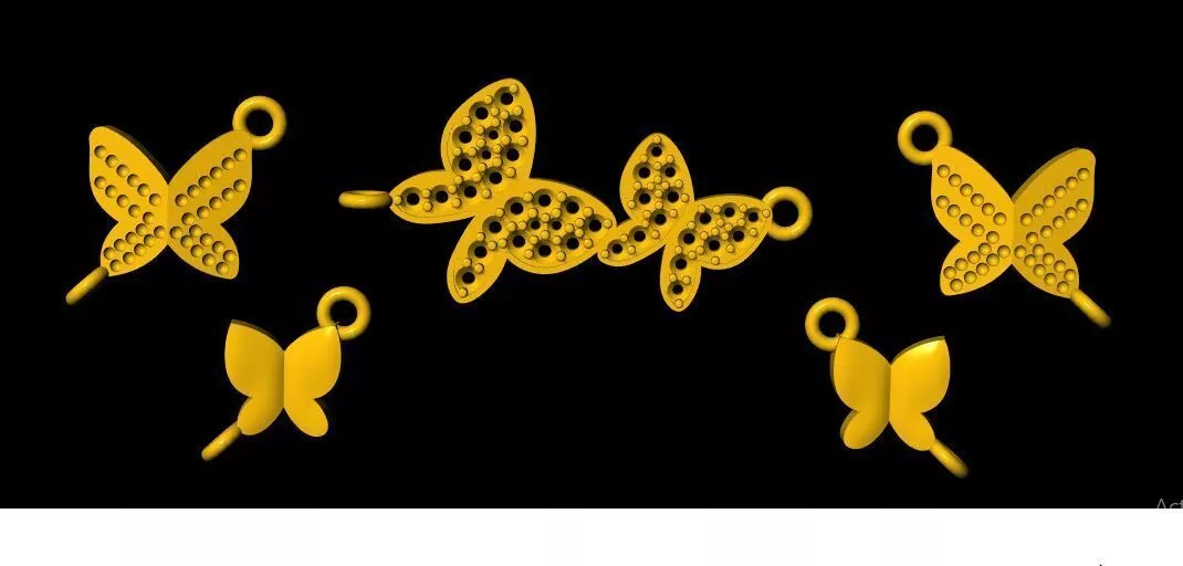 butterfly pendant 3dm file 3D print model