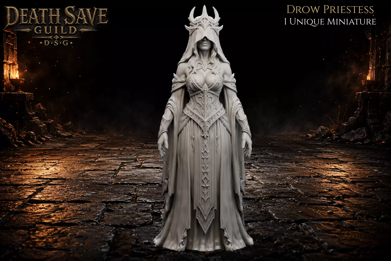 Drow Priestess Female 3D print model