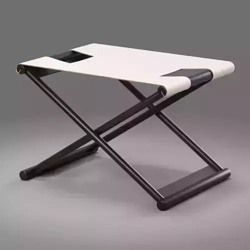 Bazane Stool by Christian Liaigre Low-poly 3D model