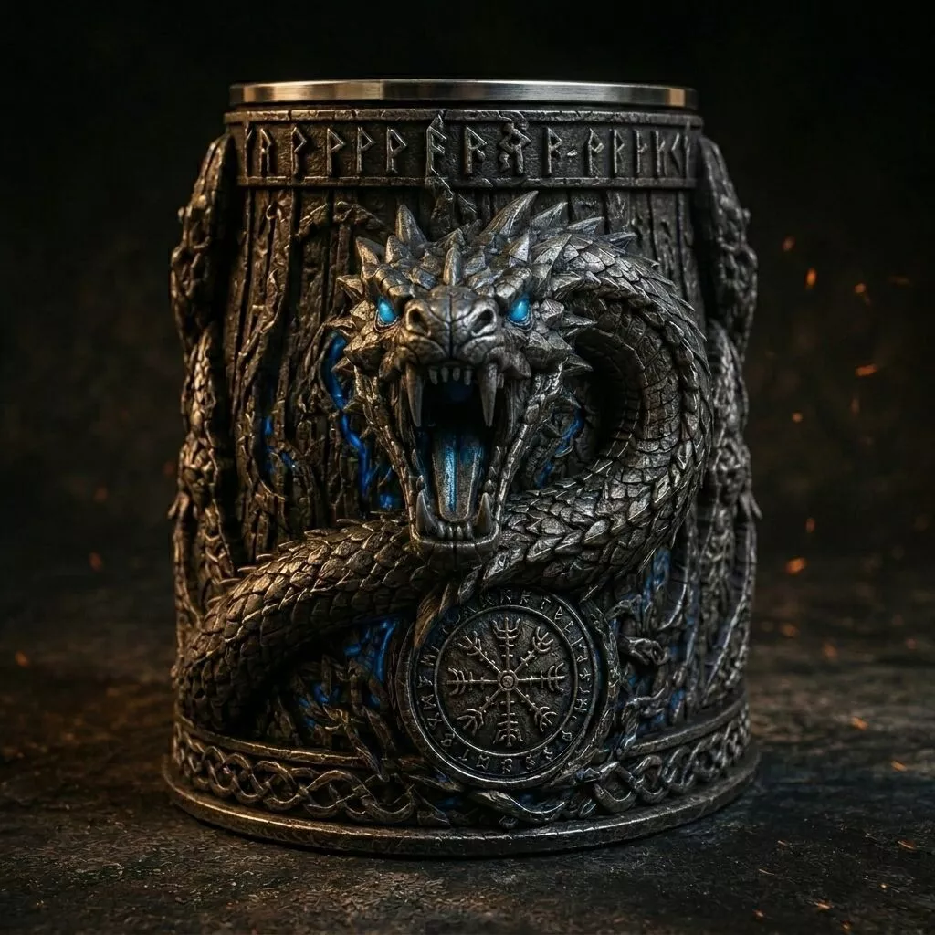DRAGON BEER MUG STL 3D print model