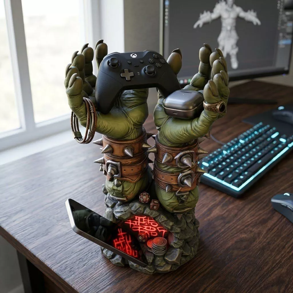 Modular Fantasy Creature Hands Desk Organizer 3D Print STL 3D print model